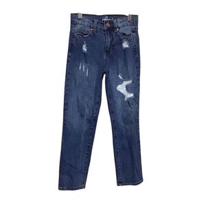 Jordache Girlfriend‎ Distressed Girls Blue Jeans 8